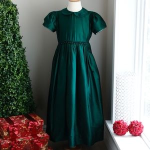 Strasburg Dress Silk size 12 Green Flower Girl Recital Special Occasion NWT